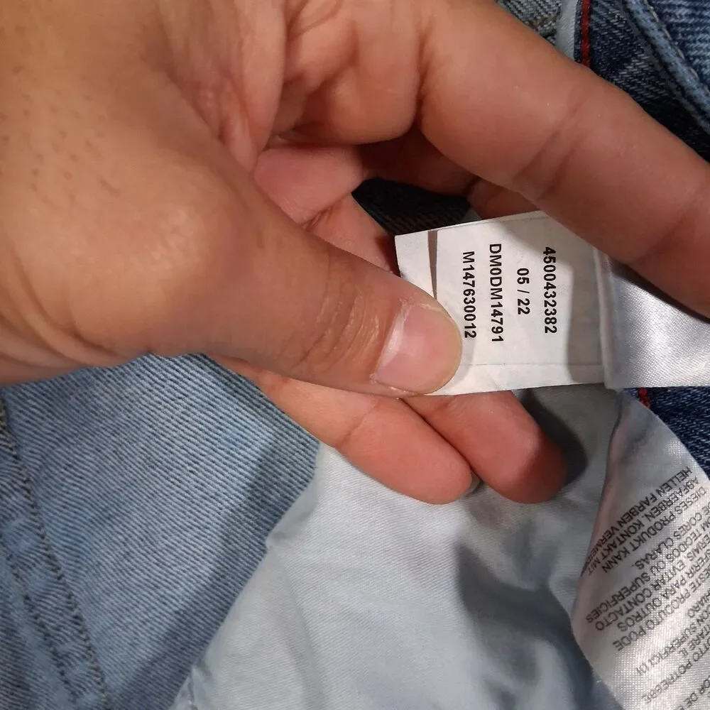 Tommy Jeans Bax Loose Tapered Mens 38x30 Inseam 25 Light‎ Blue Wash